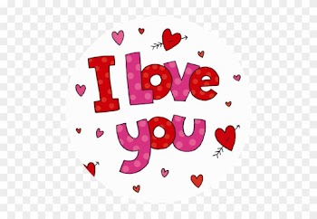 500 X 500 3 - Love You Words Transparent