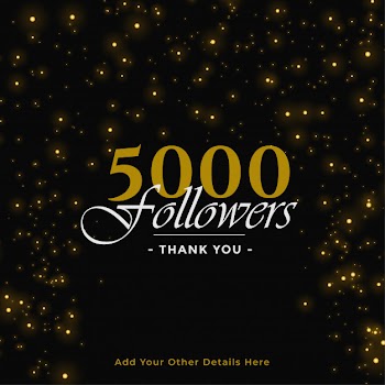 5000 followers banner Free Vector