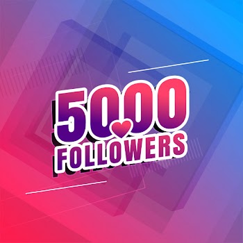 5000 followers of social media background design Free Vector