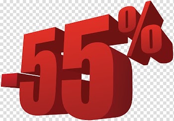 -55% illustration, Sales Clothing Handbag Shopping, 55% Off Sale transparent background PNG clipart