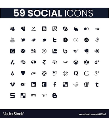 59 social icons set