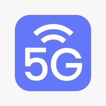 5G network icon, flat square | Free Icons - rawpixel