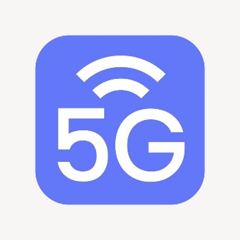 5G network icon, flat square | Free Icons - rawpixel