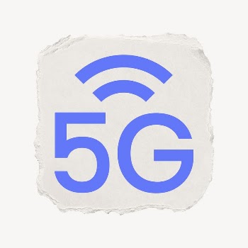 5G network icon, ripped paper | Free PSD - rawpixel