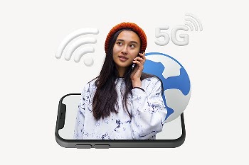 5G network, woman on phone | Free Photo - rawpixel