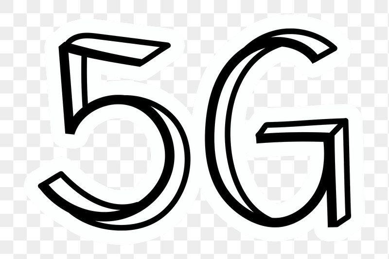 5G png word sticker typography, | Free PNG - rawpixel