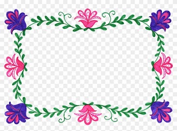 6 Flower Frame Colorful Rectangle Png Transparent Onlygfx - Flower Frame