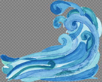 6 Watercolor Ocean Wave (PNG Transparent) | OnlyGFX.com