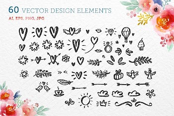 60 vector design elements