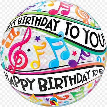 60cm Clear Deco Bubble Balloon Birthday Musical note - Birthday 