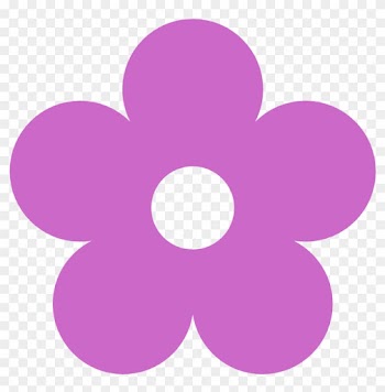 60s Flower Clipart Hippie Flower - Colored Flower Clipart