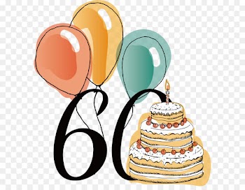60th anniversary birthday vector 