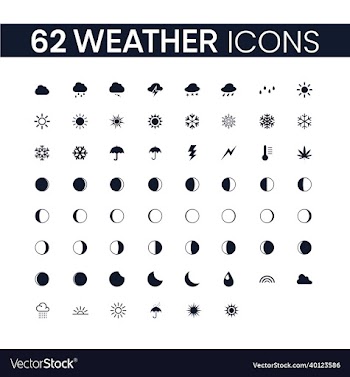 62 weather icons set