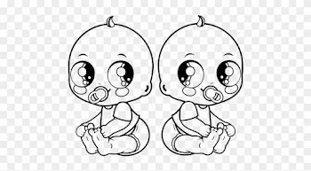 7 Images Of Twin Babies Coloring Pages Human - Baby Girl Coloring Pages