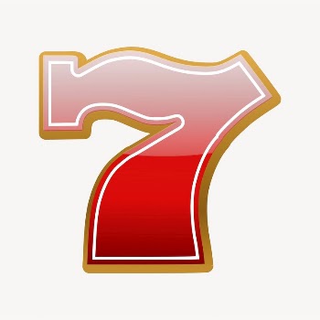 7 number clipart, red font | Free Vector - rawpixel