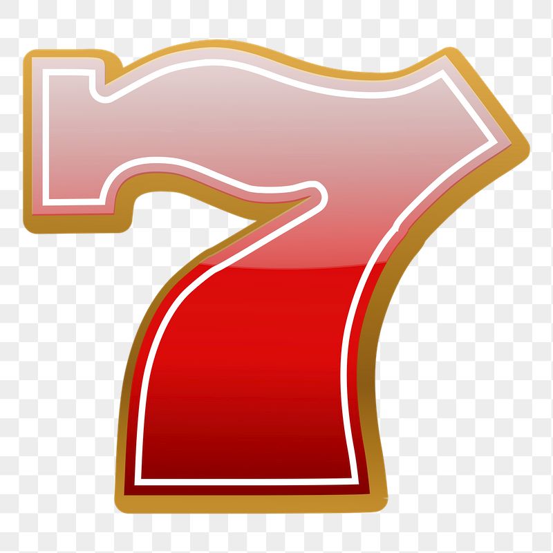 7 number png sticker, red | Free PNG - rawpixel