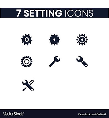 7 setting icons set