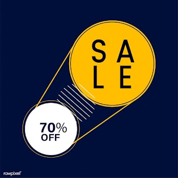 70% off SALE badge vector | Free stock vector - 501301