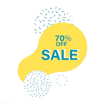 70% off SALE badge vector | Free stock vector - 501303