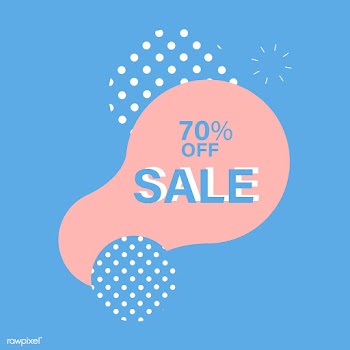70% off SALE badge vector | Free stock vector - 501309