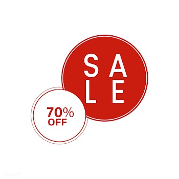 70% off SALE badge vector | Free stock vector - 501310