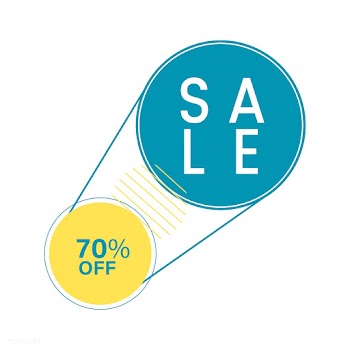 70% off SALE badge vector | Free stock vector - 501312
