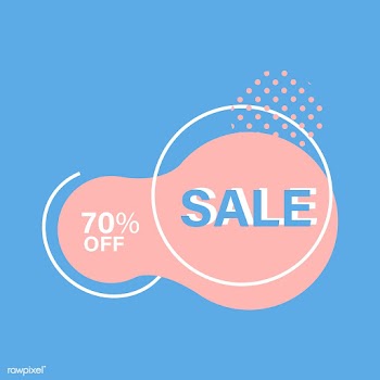 70% off SALE badge vector | Free stock vector - 501317