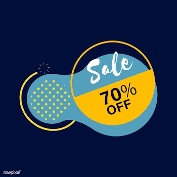 70% off SALE badge vector | Free stock vector - 501324
