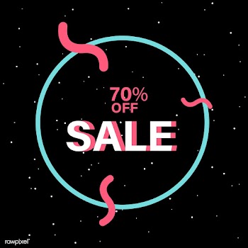 70% off SALE badge vector | Free stock vector - 501335