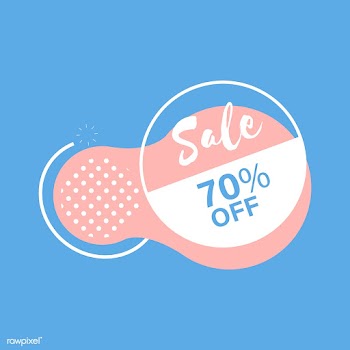 70% off SALE badge vector | Free stock vector - 501351