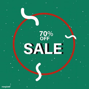70% off SALE badge vector | Free stock vector - 501365