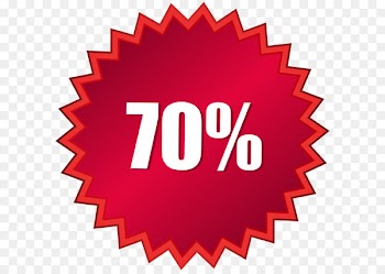 -70 Off Sale Label PNG Clip Art Image 