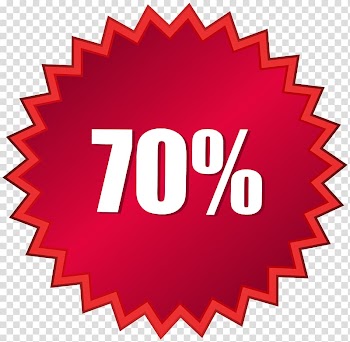 70% signage,,70 Off Sale Label transparent background PNG clipart