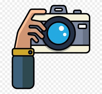 710 Cartoon Illustration Of Hand With Camera - Clipart Camera