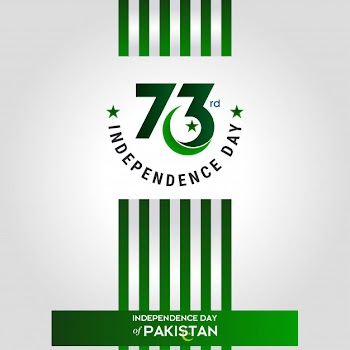 73rd pakistan independence day Free Vector