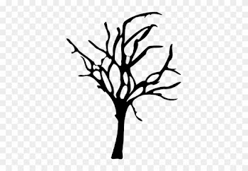 7533 Oak Tree Silhouette Clip Art Public Domain Vectors - Dead Tree Vector