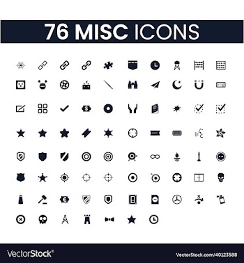 76 miscellaneous icons set