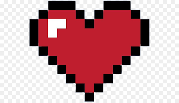 8-bit color Pixelation Pixel art - heart png download - 611*515 ...