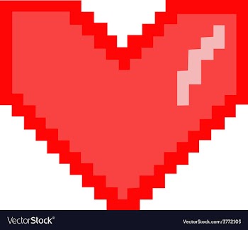 8-Bit Heart vector image