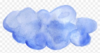 8 Blue Watercolor Clouds - Water Color Clouds Png