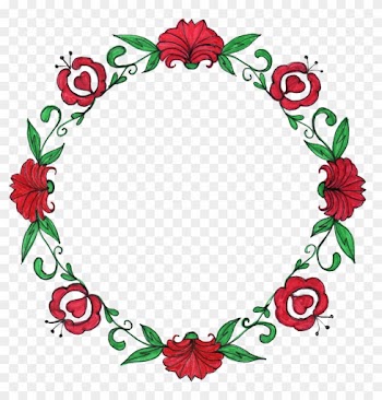8 Circle Flower Drawing Frame - Flower Circle Border Transparent