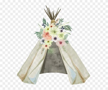 8 Inches X 10 Inches Boho Wall Art, Inspirational Quote - Watercolor Teepee