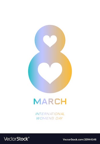 8 march greeting card template international vector image