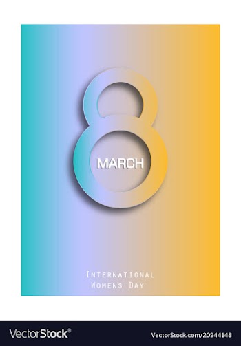 8 march greeting card template international vector image