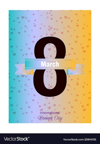 8 march greeting card template international vector image