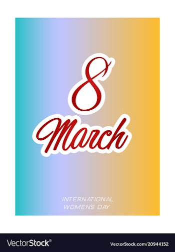 8 march greeting card template international vector image