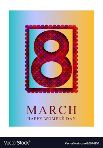 8 march greeting card template international vector image