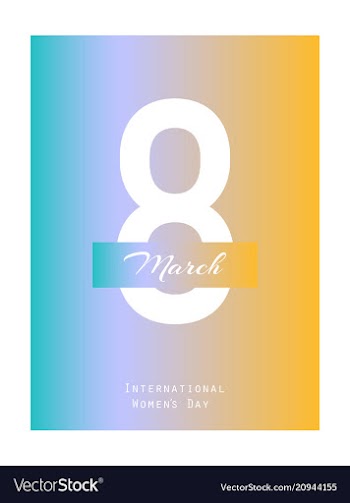 8 march greeting card template international vector image