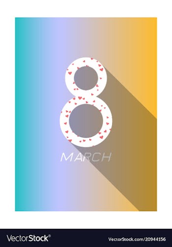 8 march greeting card template international vector image