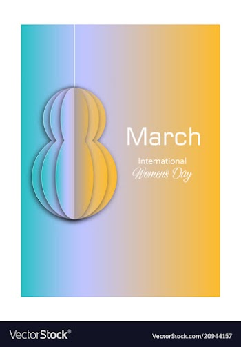 8 march greeting card template international vector image